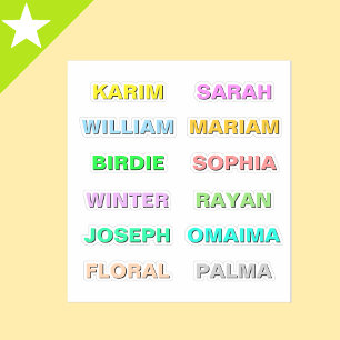 Best Coloured Bold Script Names, Modern Waterproof