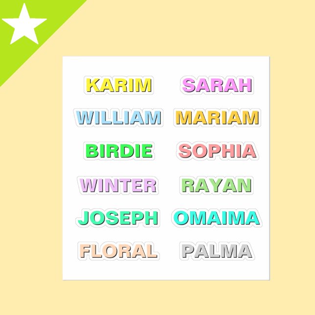 Best Coloured Bold Script Names, Modern Waterproof (vibrant script name tags)