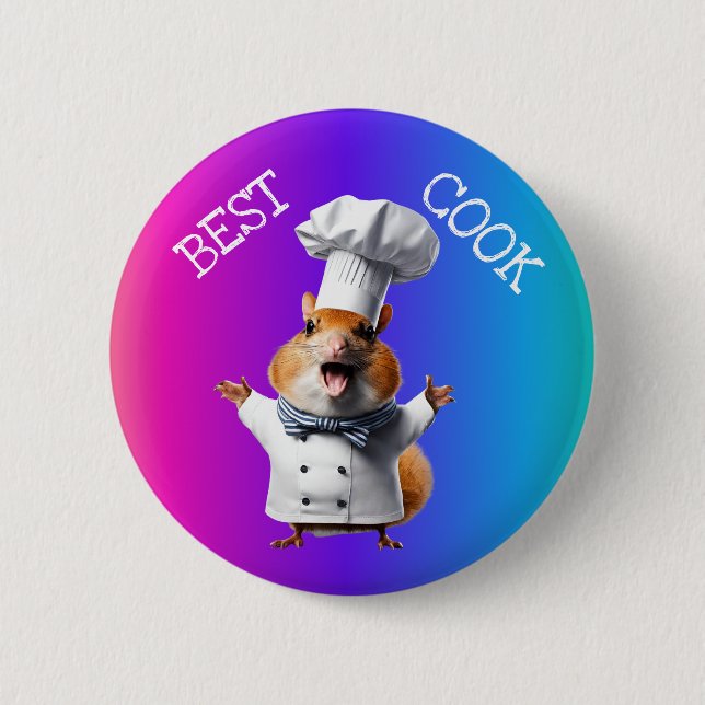 Best Cook chef cooking chief 6 Cm Round Badge (Front)