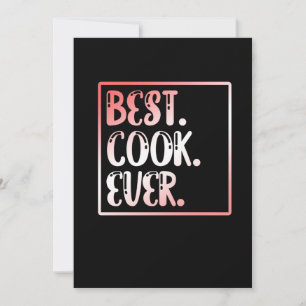 Best Cook Ever Chef Cooking Kitchen Food Maker Thank You Card