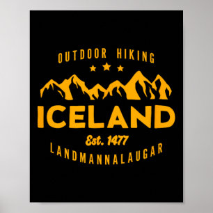 Best Cool Iceland Iceland Hiking Landmannalaugar E Poster