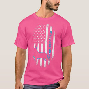 Best Corgi Dad Ever Corgi Dog Father American Flag T-Shirt