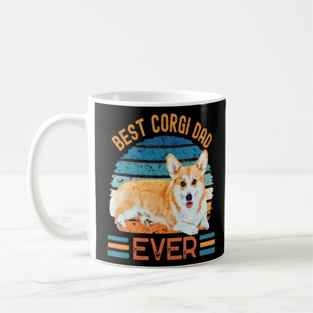 Best Corgi Dad Ever Dog Father's Day Tee Coffee Mug (Left)
