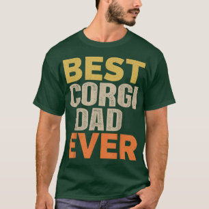 Best Corgi Dad Ever Funny Saying Sarcastic Retro C T-Shirt