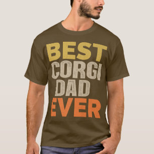Best Corgi Dad Ever Funny Saying Sarcastic Retro C T-Shirt