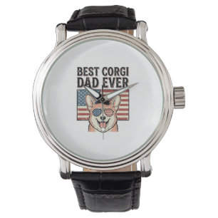 Best Corgi Dad Ever Patriotic Vintage Dog Shirt_1 Watch