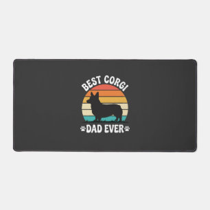 Best Corgi Dad Ever Retro Dog Desk Mat