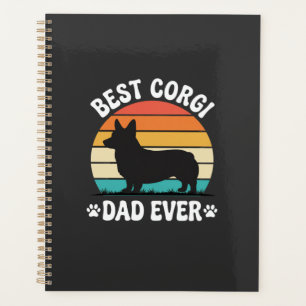 Best Corgi Dad Ever Retro Dog Planner