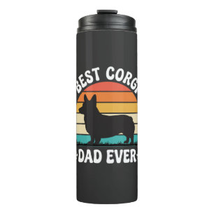 Best Corgi Dad Ever Retro Dog Thermal Tumbler
