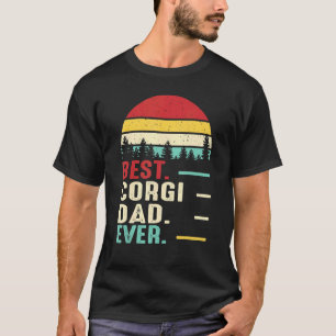 Best Corgi Dad Ever Retro Vintage Dad Birthday T-Shirt