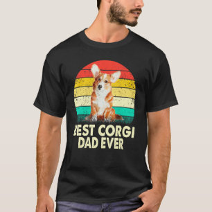 Best Corgi Dad Ever Retro Vintage T-Shirt