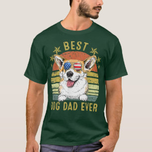 Best Corgi Dad Ever Vintage Dog Lover  T-Shirt