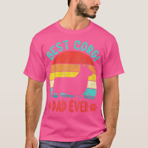 Best Corgi Dad Ever Vintage Funny Cute Corgi Dog T-Shirt