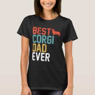 Best Corgi Dad Ever Vintage Retro T-Shirt