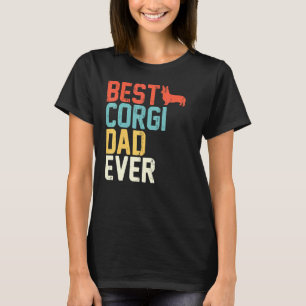 Best Corgi Dad Ever  Vintage Retro T-Shirt