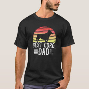 Best Corgi Dad Welsh Corgi Dog Retro T-Shirt