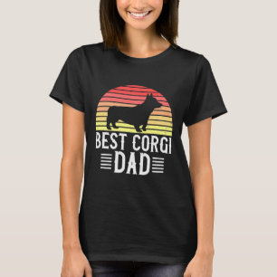Best Corgi Dad Welsh Corgi Dog Retro T-Shirt