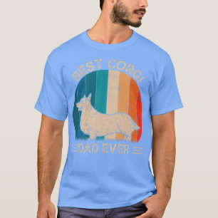 Best Corgi Dog Dad Ever Retro Corgi Dog Graphic Fa T-Shirt