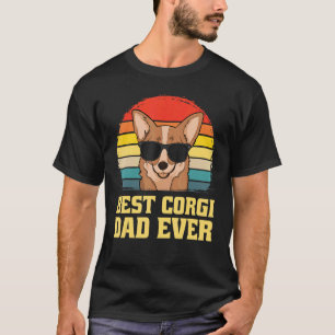 Best Corgi Dog Dad Father Papa Ever Puppy Retro T-Shirt