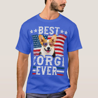 Best Corgi Ever American Flag 4th Of July67 T-Shirt