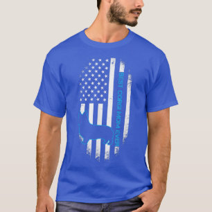 Best Corgi Mom Ever Corgi Dog Mother American Flag T-Shirt