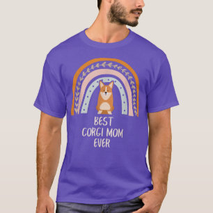 Best Corgi Mom Ever Dog Lovers Boho Rainbow T-Shir T-Shirt