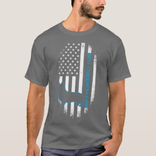 Best Corgi Mum Ever Corgi Dog Mother American Flag T-Shirt