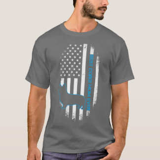Best Corgi Mum Ever Corgi Dog Mother American Flag T-Shirt