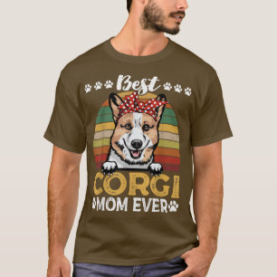 Best Corgi Mum Ever Vintage Dog Paw Mother's Day T-Shirt