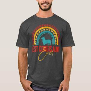 Best Corgis Aunt Ever Cute Rainbow Gorgi lovers T-Shirt