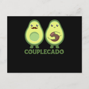 Best Couple Avocado Couple Better Half Pregnant Postcard