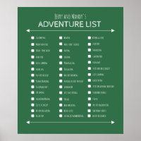Best couple's gift bucket list poster