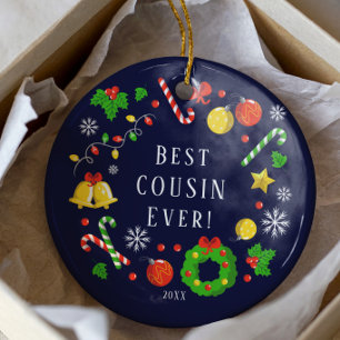 Best Cousin Ever Christmas Ornament