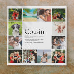 Best Cousin Ever Definition 12 Photo Modern Faux Canvas Print<br><div class="desc">Personalise with 12 favourite photos and personalised text for your special,  favourite Cousin to create a unique gift. A perfect way to show them how amazing they are every day. Designed by Thisisnotme©</div>