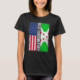 Best Cousin Ever Father's Day Burundi Us Flag T-Shirt
