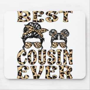 Best Cousin Ever Leopard Plaid Mother's Day Mouse Mat