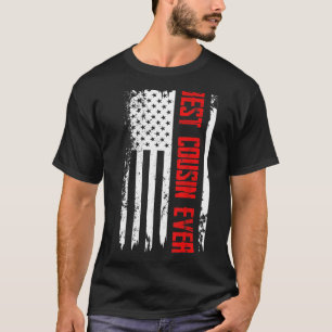 Best Cousin Ever Us American Flag  For Father's Da T-Shirt