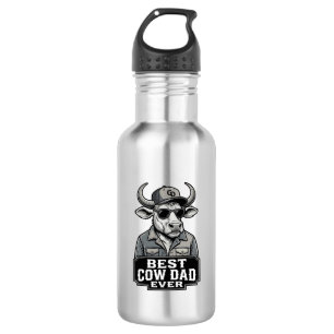 Best Cow Dad Ever Vintage Engraving Design_1 532 Ml Water Bottle