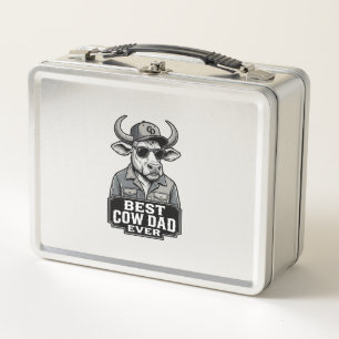 Best Cow Dad Ever Vintage Engraving Design_1 Metal Lunch Box