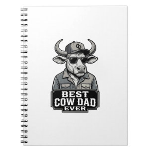 Best Cow Dad Ever Vintage Engraving Design_1 Notebook