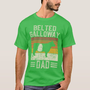 Best Cow Dad Men Vintage Cattle Belted Galloway fr T-Shirt