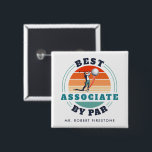 Best Coworker By Par Custom Golf Lover 15 Cm Square Badge<br><div class="desc">Best Associate By Par design you can customise for the recipient of this cute golf theme design. Perfect gift for coworkers day or any special occasion. The text "ASSOCIATE" can be customised with any moniker by clicking the "Personalise" button.</div>