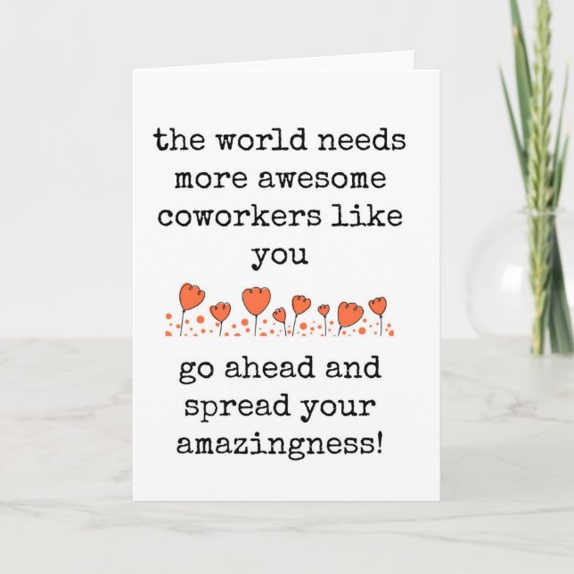 Best Coworker Ever, Coworker Appreciation Card (Front)