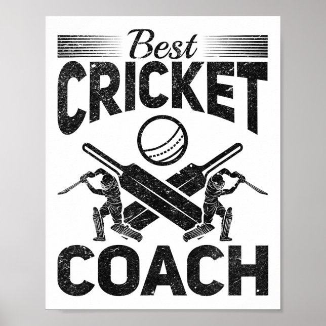 Best Cricket Coach - Cricketing Cricket Player  Poster (Front)