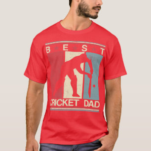 Best Cricket Dad Vintage Gift for Father  T-Shirt