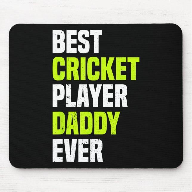 Best Cricket Player Daddy Ever - Cricketing Daddy  Mouse Mat (Front)