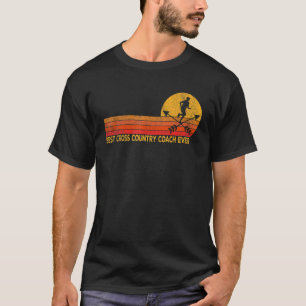 Best Cross Country Coach Ever Running Coach Retro T-Shirt