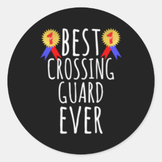 Best Crossing Guard School Guard Classic Round Sticker