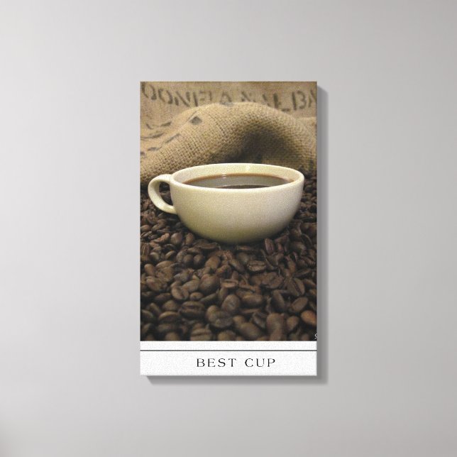 Best Cup - coffee and beans on canvas (Front)