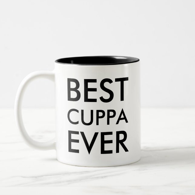 Best Cuppa Ever | Tea lover Gift Two-Tone Coffee Mug (Left)